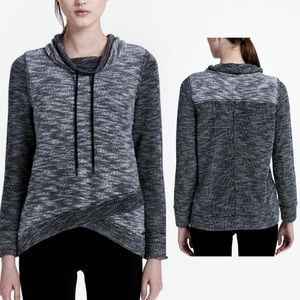 CALVIN KLEIN Cowl Neck Crossover-Hem Sweatshirt